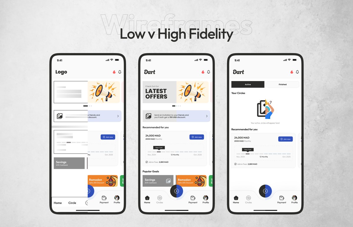 thats_talha's tweet image. Working on Casestudy
Dart: ROSCA Mobile App

#ui #ux #design #wireframe
