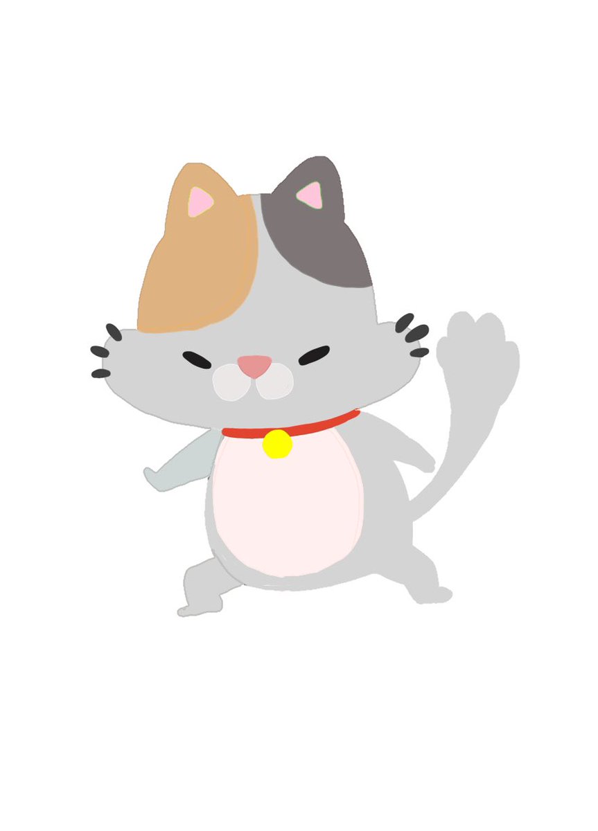 「多分疲れてて変な猫描いてた。 そんな暇は無いだろぅ!! 威嚇気味の猫。」|もてぎ@星月のささやく夜にあかりを灯してのイラスト