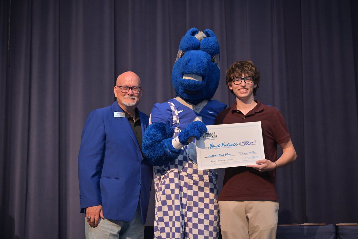 MTSU's tweet image. Congratulations to these Blackman Collegiate Academy seniors who received scholarship awards last week! We look forward to having you at MTSU in the fall! #trueBLUE #findYOURblue #MTSU #MTSU2030