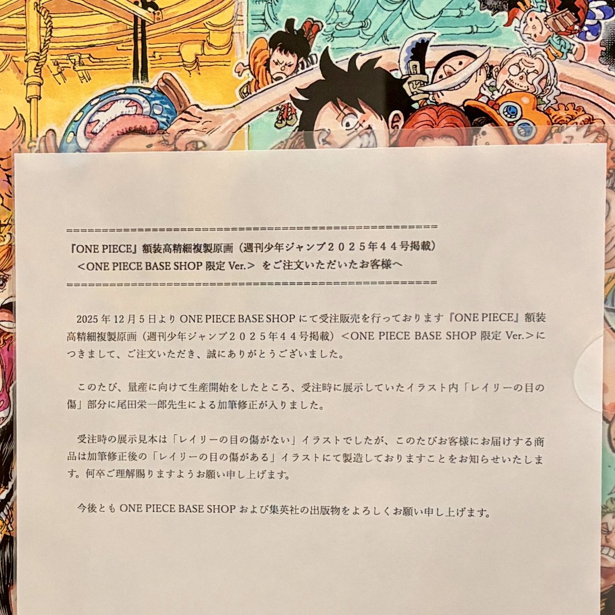 ワンピース 額装高精細複製原画【1/17までお取り置き中・即購入不可】 9/24(水)受注締切 大好評受注中 『#ONEPIECE』額装高精細複製原画(全10