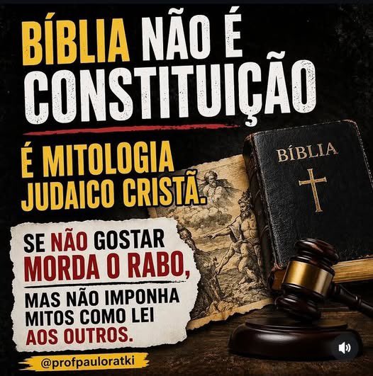 Bíblia não é constituição!