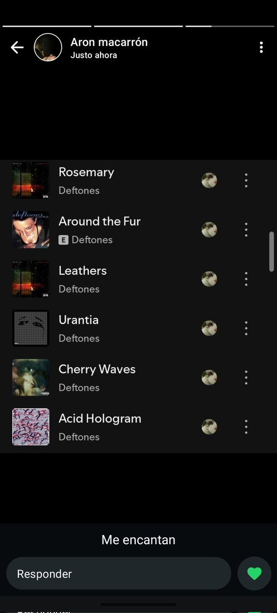Han escrito mi nombre con canciones de Deftones 😭😭😭