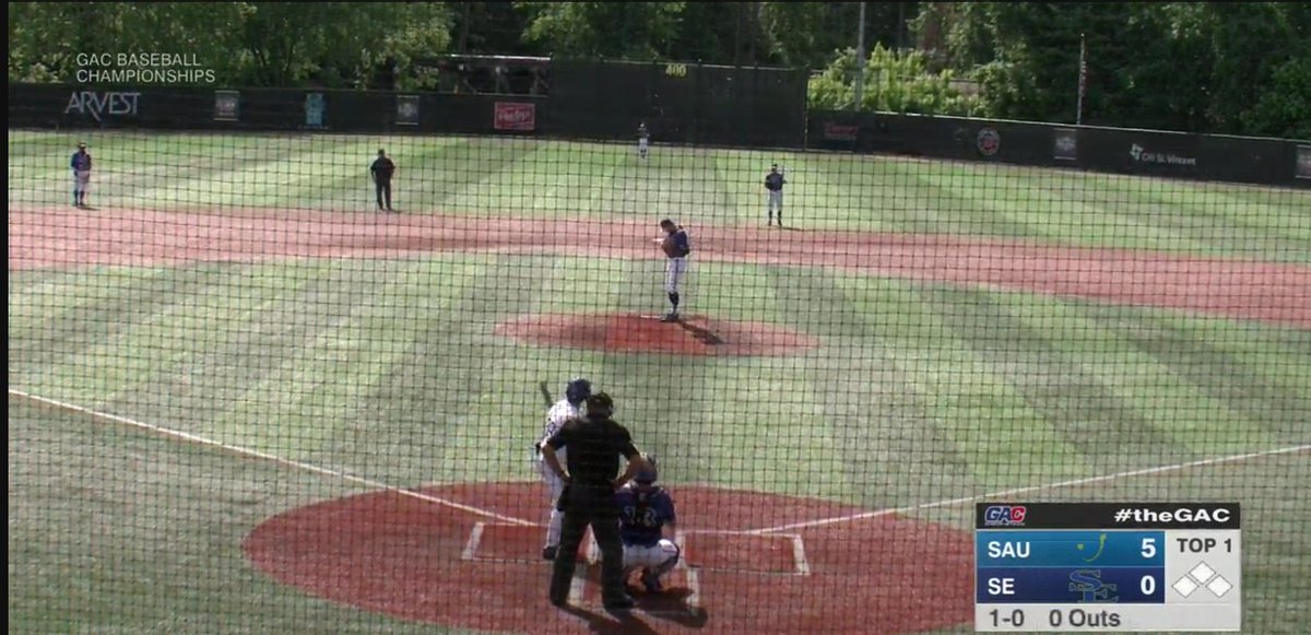 divIIbaseball's tweet image. Southern Arkansas put up FIVE in the first in the first game of the @GACAthletics Tournament.

How will Southeastern Oklahoma State respond? Note: they have the most team HRs in the conference.

Watch live: youtube.com/watch?v=OByvfc…

#D2Baseball