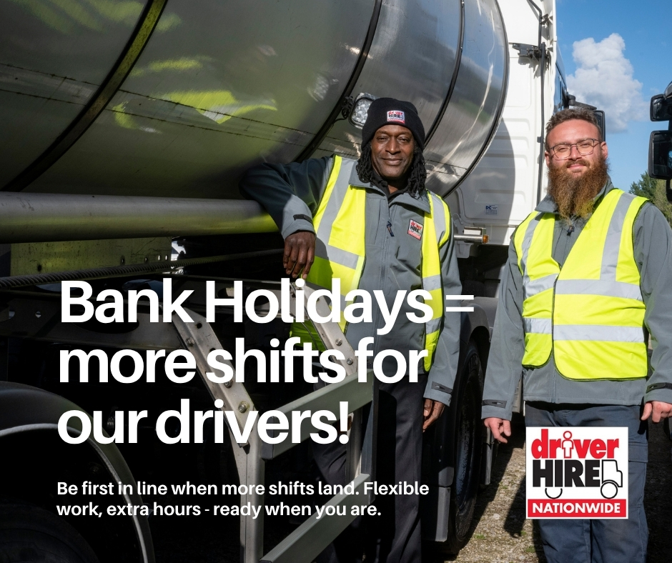 DriverHireExe's tweet photo. With 2x Bank Hols in May, many businesses need extra cover - which means more work opportunities for drivers &amp; logistics staff. Top up your income with extra shifts with Driver Hire. Take a look: Driving Jobs Exeter | Driving Agency Exeter | Driver Hire https://t.co/rIlsjzWm2h