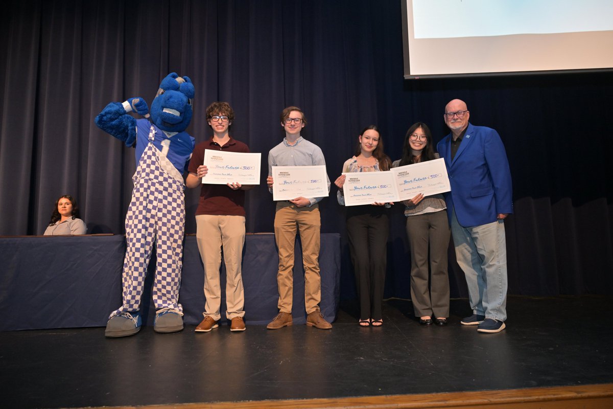 MTSU's tweet image. Congratulations to these Blackman Collegiate Academy seniors who received scholarship awards last week! We look forward to having you at MTSU in the fall! #trueBLUE #findYOURblue #MTSU #MTSU2030