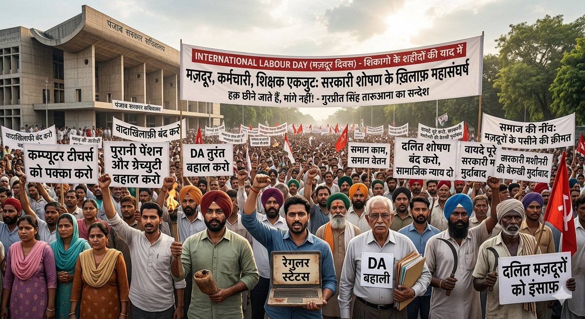 Computer Teachers Punjab on protest tweet media