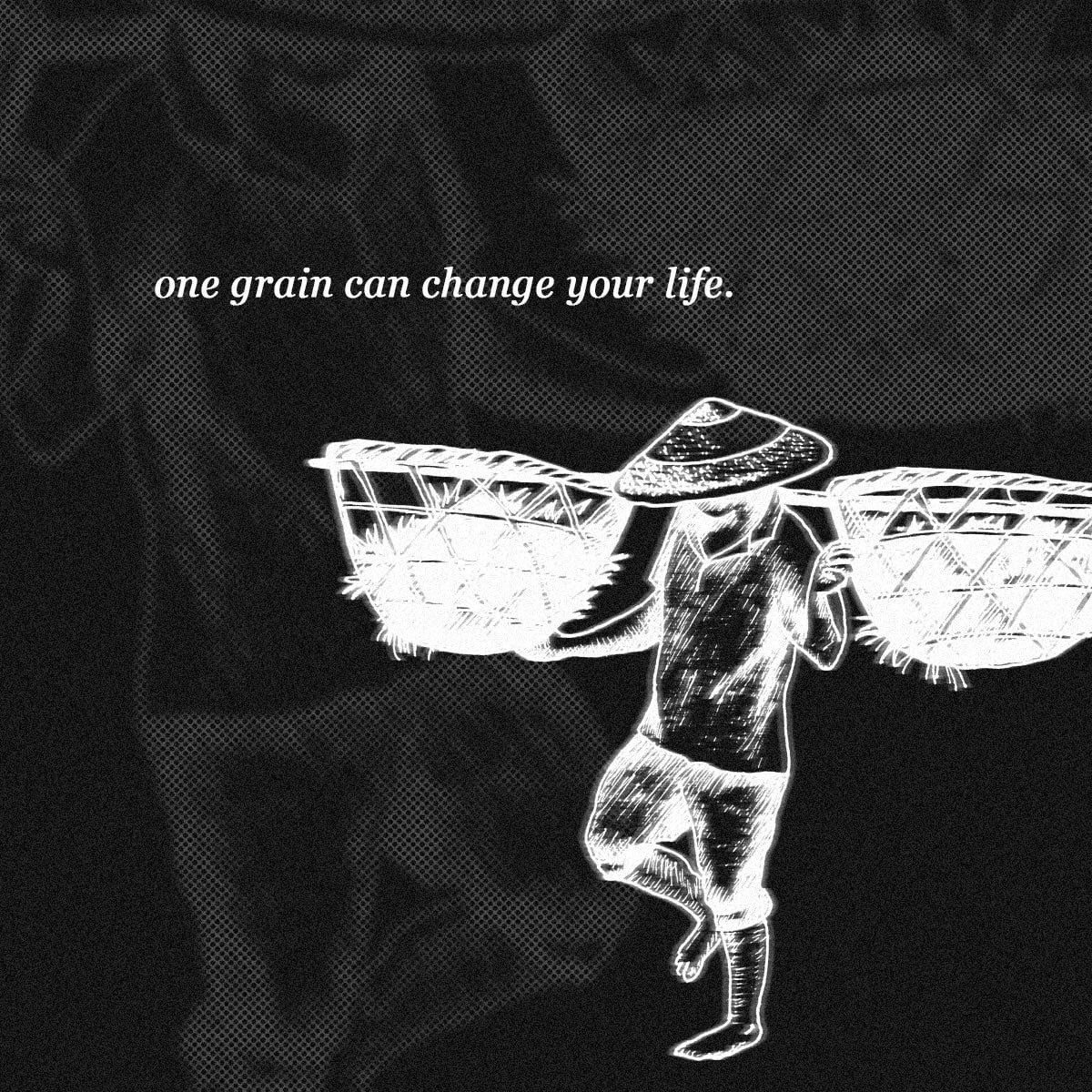 One grain of rice tweet media
