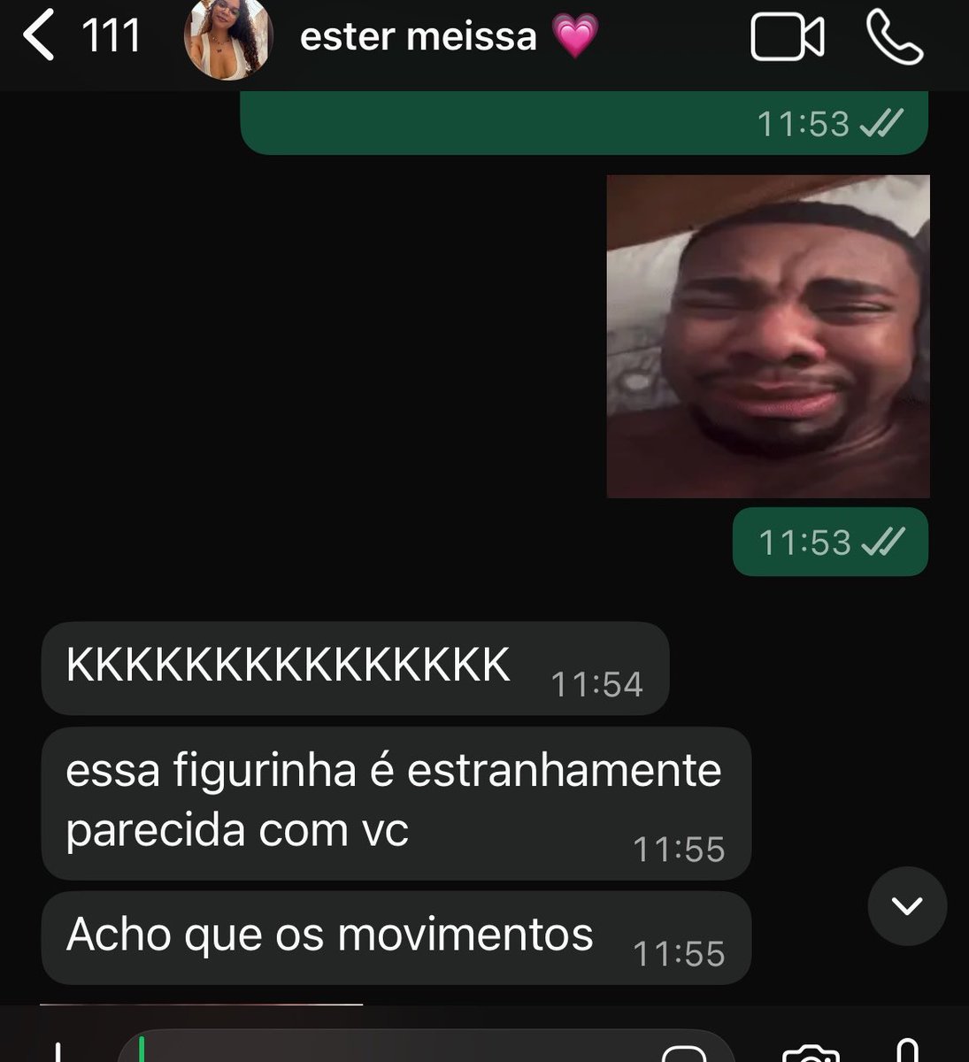 raylimda's tweet photo. eu sou a figurinha do davi britto chorando? https://t.co/tPFqkHQYe7