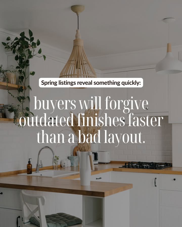 rogerpowens's tweet image. Spring listings reveal something quickly: buyers will forgive outdated finishes faster than a bad layout. During showings, buyers rarely walk through a home thinking about paint colors… dlvr.it/TSJQQm #HomeSelling #RealEstate #SpringListings #PropertyMarket #HomeDesign