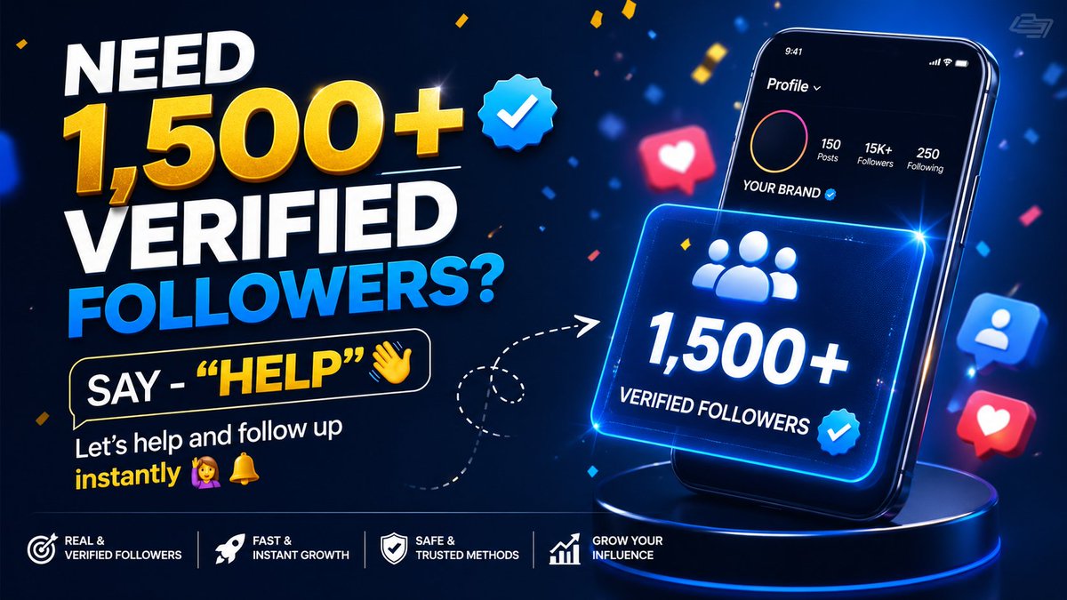 chain_id1's tweet photo. Need 1,500+ verified followers? ✅
Just say “Help” 👋
I’ll guide you step-by-step and support you with real growth strategies. No delay — quick response guaranteed 🙋‍♀️🔔
Let’s build your audience the right way.
#GrowOnSocial #VerifiedFollowers #SocialMediaGrowth #DigitalBranding https://t.co/6IJhShvQBp