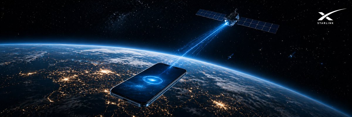 patelritiq's tweet image. Imagine your phone, connecting to a satellite. No dish. No extra hardware. Starlink Mobile is turning the sky into a giant cell tower. Say goodbye to "No Signal" forever, maybe. 📱🛰️

Detailed stats on the blog:
🔗 patelritiq.blogspot.com/2026/04/starli…

#StarlinkMobile #Network #Connectivity