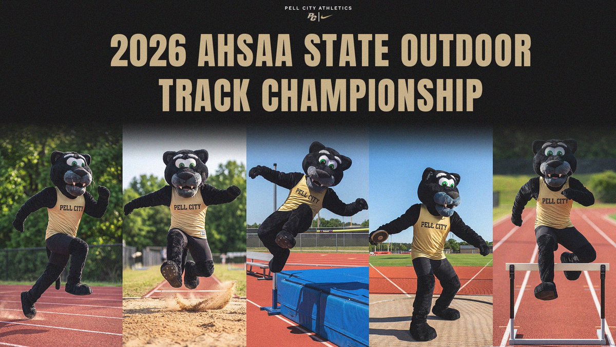 PellCityATH's tweet photo. Good luck to our Panthers at the 2026 AHSAA State Outdoor Track Championship 🏃‍♂️🔥

Blake Ezell- 300m Hurdles 
JJ Hamby- Discus 
Colston McCombs- Javelin 
TJ Sanders- Long Jump &amp; High Jump
Brenon Saulter- Triple Jump
Antonio Wynn- 100m &amp; 200m
DJ Verges- Javelin

#WeArePC https://t.co/qDB9h04I1u