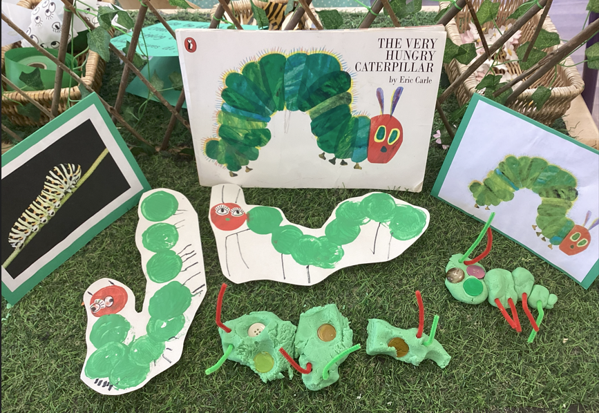 BVCSchool's tweet photo. This week our F1 children have been reading The Very Hungry Caterpillar by Eric Carle. We have been working creatively to make our very own caterpillars. @BVCSchool https://t.co/u7exPe27oO