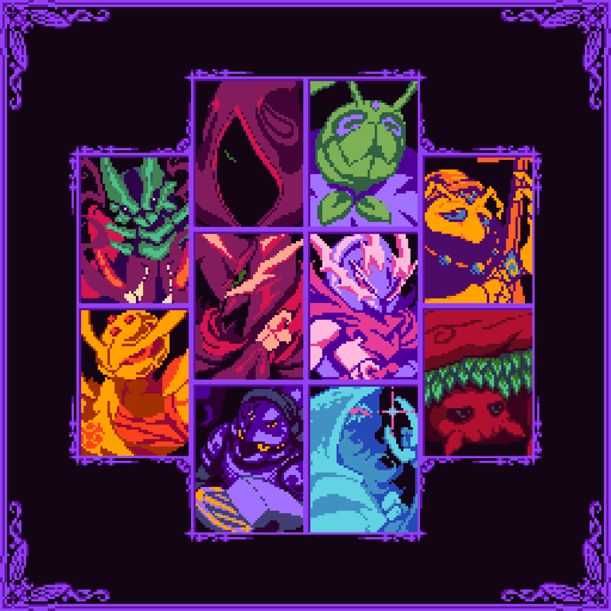 AOKAKI character portraits #pixelart #ドット絵 #IndieGame