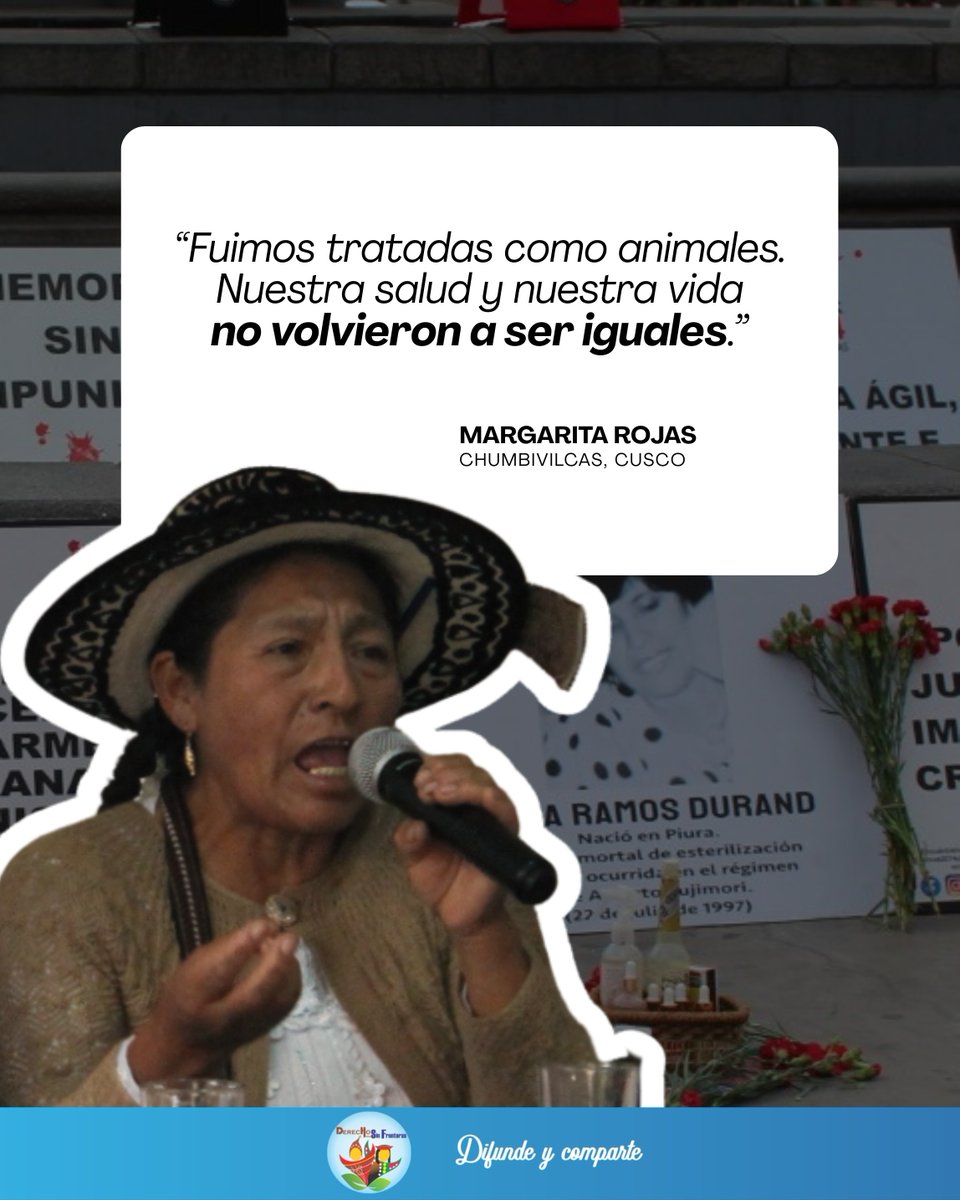 dhsfcusco's tweet photo. 𝐇𝐚𝐧 𝐩𝐚𝐬𝐚𝐝𝐨 𝐦𝐚́𝐬 𝐝𝐞 𝟐𝟎 𝐚𝐧̃𝐨𝐬 𝐲 𝐥𝐚𝐬 𝐯𝐢́𝐜𝐭𝐢𝐦𝐚𝐬 𝐝𝐞 𝐞𝐬𝐭𝐞𝐫𝐢𝐥𝐢𝐳𝐚𝐜𝐢𝐨𝐧𝐞𝐬 𝐟𝐨𝐫𝐳𝐚𝐝𝐚𝐬 𝐬𝐢𝐠𝐮𝐞𝐧 𝐞𝐬𝐩𝐞𝐫𝐚𝐧𝐝𝐨 𝐣𝐮𝐬𝐭𝐢𝐜𝐢𝐚 𝐲 𝐫𝐞𝐩𝐚𝐫𝐚𝐜𝐢𝐨́𝐧
Testimonios de las víctimas de esterilizaciones forzadas. https://t.co/iPMWrIExy5