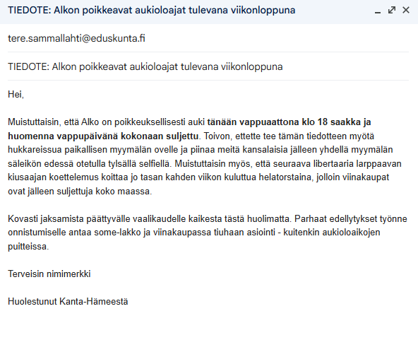 antero_0451's tweet photo. @antimpi Frendi laittoi jo aamusta Terelle sähköpostia. https://t.co/6p8daVOSE9