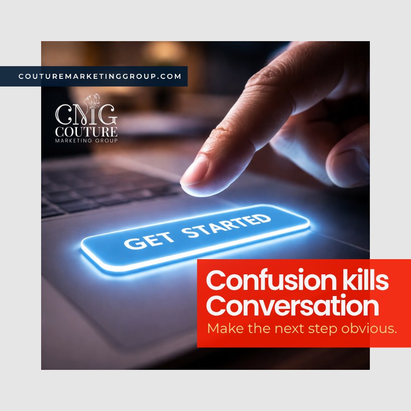 CoutureVia's tweet image. A great-looking website means nothing if visitors don’t know what to do next. 
Clear direction turns traffic into calls. Ready for results? 
👉 CoutureMarketingGroup.com | 806-336-0532 
#WebsiteDesign #LeadGeneration #CoutureMarketingGroup