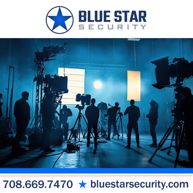 BluStarSecurity's tweet photo. Film productions in busy locations face safety challenges that can disrupt schedules and increase costs. Blue Star’s security services provide trained personnel to manage crowds, secure sets, and protect cast, crew, and equipment. 

Learn more at https://t.co/6tLphd65EX https://t.co/LQqWqeKNPd
