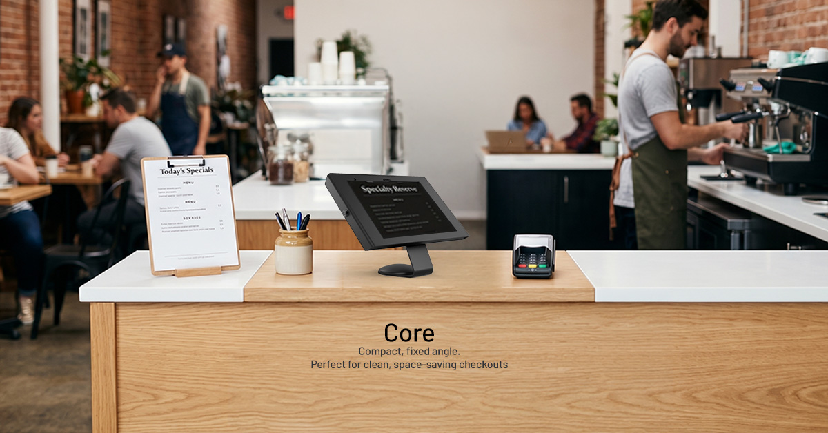 Maclocks's tweet image. Core, Mast, or Rise?

The right counter stand can upgrade your workflow and customer experience.

• Core: compact
• Mast: flexible
• Rise: elevated

Secure. Clean. Built to fit your space.

#RetailTech #POS #DeviceSecurity #maclocks