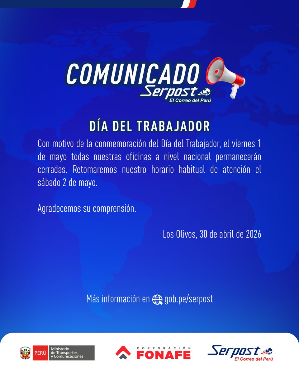 Serpost Oficial tweet media
