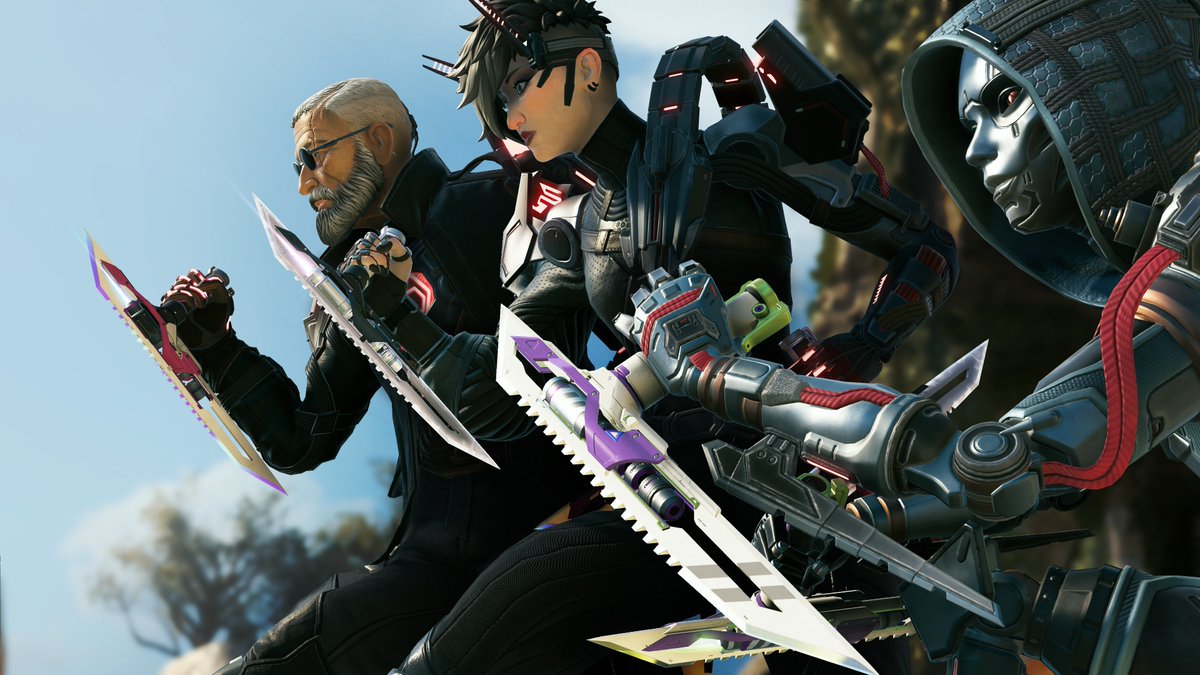 ThakThe's tweet photo. Highlights for Apex Season 29 from my Early Access With the Devs.
New Universal Heirloom coming from the start of the season – Twin Razors.
Will be available in Overclocked Seasonal Packs – So available all season long.
 #Ad #Apexpartner #ApexOverclockedPreview https://t.co/sdsXGsklrF