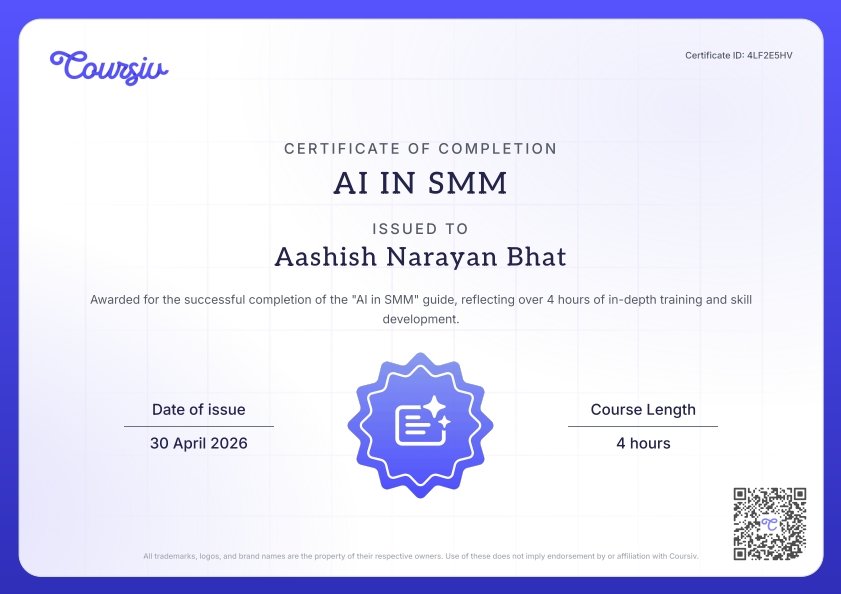 MortalHumanMI's tweet image. Exciting News: I've Completed My Course!

I'm thrilled to share that I've completed the AI in SMM course on Coursiv. It's been a rewarding experience. You can view my certificate here: app.coursiv.io/certificates/p….

🔗coursiv.io/?utm_source=pr…

#Coursiv #Learning #Skills #AI