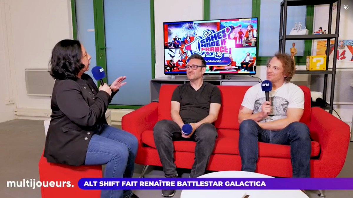 AltShift_Games's tweet photo. 📺🇫🇷 Découvrez l'interview @bfmtech_  de Julien (Dir. Créa) et Simon (Lead GD), réalisée lors des #GamesMadeInFrance, à propos de notre jeu Battlestar Galactica: Scattered Hopes (@playbsg), disponible le 11 mai prochain : 
https://t.co/dgqcA5rrCw https://t.co/jQXmG36hj6