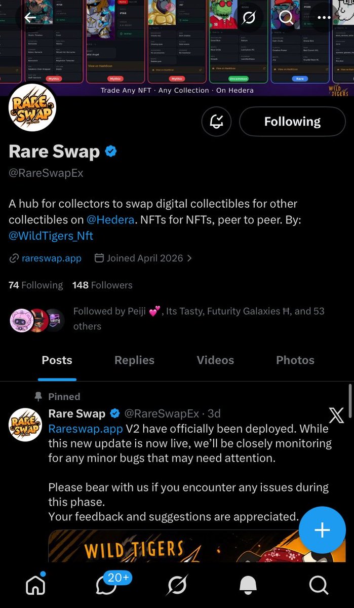 DeFiWhiz_69's tweet photo. @wildtigers_nft @Eth_2_zer0 @RareSwapEx #Rareswap https://t.co/dCfHUpPgRm