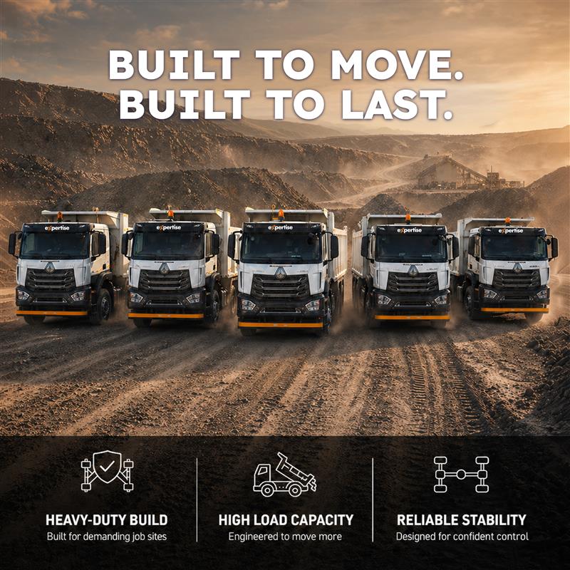 expertindus's tweet photo. Your project timeline doesn't wait. Neither do we. Our fleet is engineered for demanding job sites — built to carry heavy loads, maintain stability under pressure, and keep your operations moving without interruption. Because reliability isn't a feature. It's a standard.

الجدول الزمني لمشروعك لا ينتظر — ونحن كذلك
أسطولنا مُصمّم لمواقع العمل عالية المتطلبات — قادر على نقل الأحمال الثقيلة والحفاظ على الثبات تحت الضغط وضمان استمرارية العمليات دون انقطاع
لأن الاعتمادية ليست ميزة — بل معيار أساسي

#DumpTrucks #HeavyDutyTrucks #FleetManagement #TruckFleet #HeavyEquipment #ConstructionEquipment #HeavyMachinery #TruckLife #Construction #ConstructionSite #Earthmoving #SiteOperations #HeavyCivil #Excavation #BulkHaulage #MaterialHandling #Expertise #BuiltToLast #BuiltToMove #ReliabilityFirst #ZeroCompromise #OperationalExcellence #HeavyDuty #FleetReady #Logistics #Haulage #InfrastructureDevelopment #ProjectDelivery #ContractorLife #ConstructionIndustry