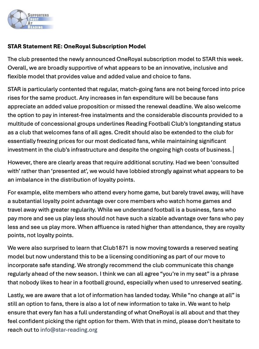 Supporters’ Trust At Reading tweet media