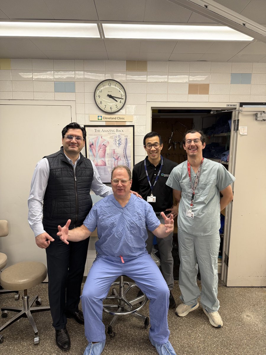 peter_a_cole's tweet photo. Cleveland Clinic's Great Shoulder Team
.....joined up for my last lab before launching Advita Equinoxe, the only acromial fracture solution for reverse Total Shoulder Arthroplasty. 1rst Case maiden voyage in Saint Paul tomorrow God willing!

https://t.co/uAPP0RYoMr

We had a blast discovering, sharing, learning.....
The morning lineup of cars descending at the main pavilion for patients entering for the 130 operating rooms is just like airport pickup at Christmas Time--what a Buzz!

#ClevelandClinic #ShoulderSurgery #OrthopaedicInnovation #ReverseShoulderArthroplasty #AdvitaOrthoEquinox