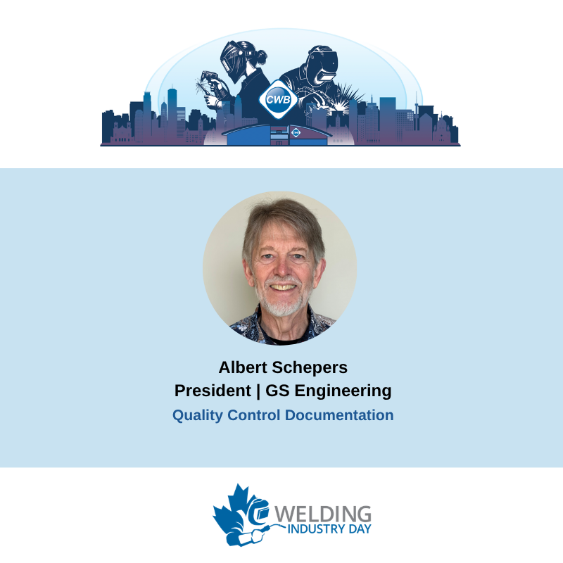 cwbgroupwelding's tweet image. Albert Schepers from GS Engineering will present at our #WeldingIndustryDay on June 8, 2026 in Milton, Ontario at the CWB Group Centre of Innovation. He will speak on "Quality Control Documentation"

Register Now: ow.ly/RNlV50YSpZS

#Speakers #Welding #Event
