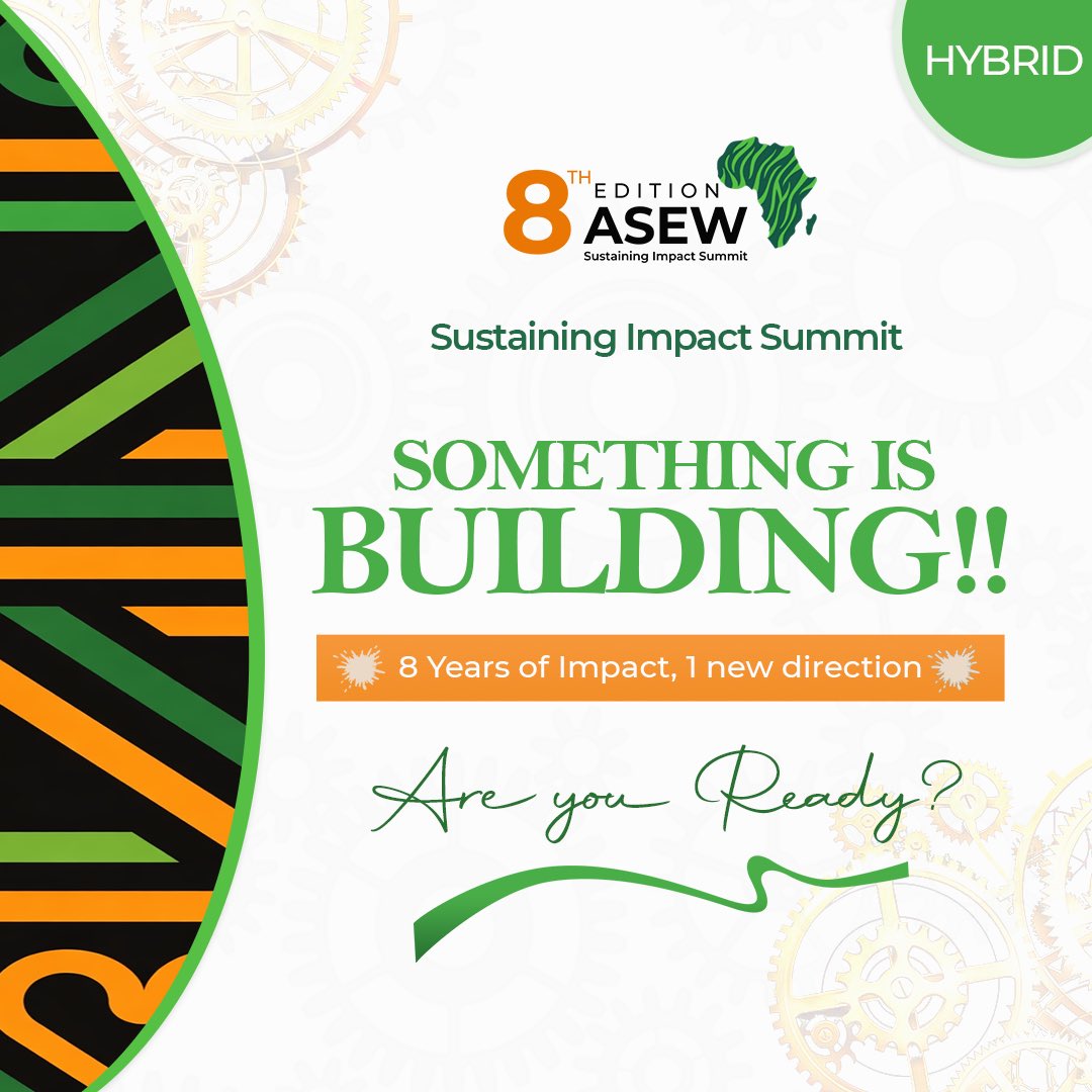 SISbyASEW's tweet photo. SOMETHING IS BUILDING!! 🏗️🔥

8 Years of Impact.
1 New Direction.
Are you ready?

The Sustaining Impact Summit (SIS8) is about to look very different. We’ve spent months refining a vision that moves us from the drawing board to the future of the continent. https://t.co/yPoA62vsD5