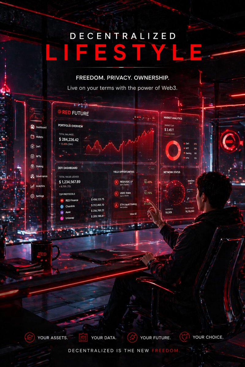Redfuture_io's tweet photo. Decentralization is not just technology.
It is a mindset for a more open digital future.
#RedFuture #Decentralization #DeFiLifestyle #Web3Mindset #SolanaEcosystem https://t.co/aOh9HpHlwc