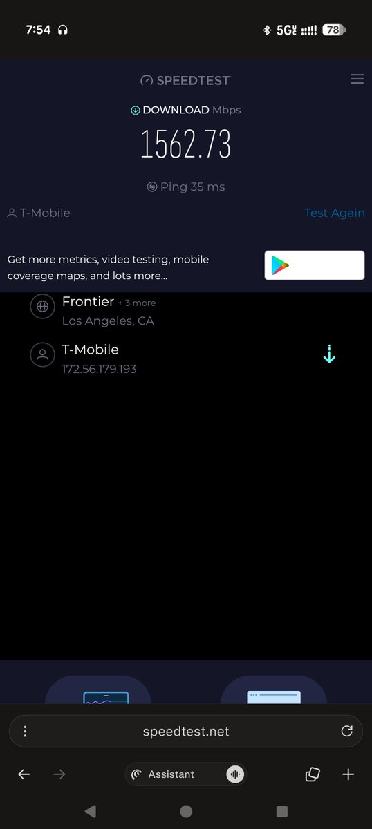 BiiG_Steppuh89's tweet image. Okay T-Mobile.. I see you!! 1.56Gb/s in my pocket!? I'll take it! 🤣

#Tmobile #5G