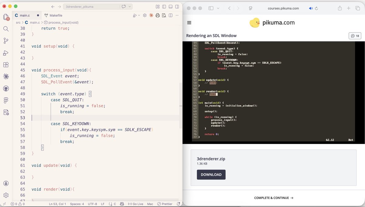 mlistudio's tweet photo. Back to basics! Planning to start a new project centred around 3D graphics and make a dev log about it.
But first @pikuma course 🎉
Window is done !
#computergraphics #3Dgraphics #cpp #graphics #lowlevel #mli #moonlightinteractive https://t.co/oVCCsb2Gma
