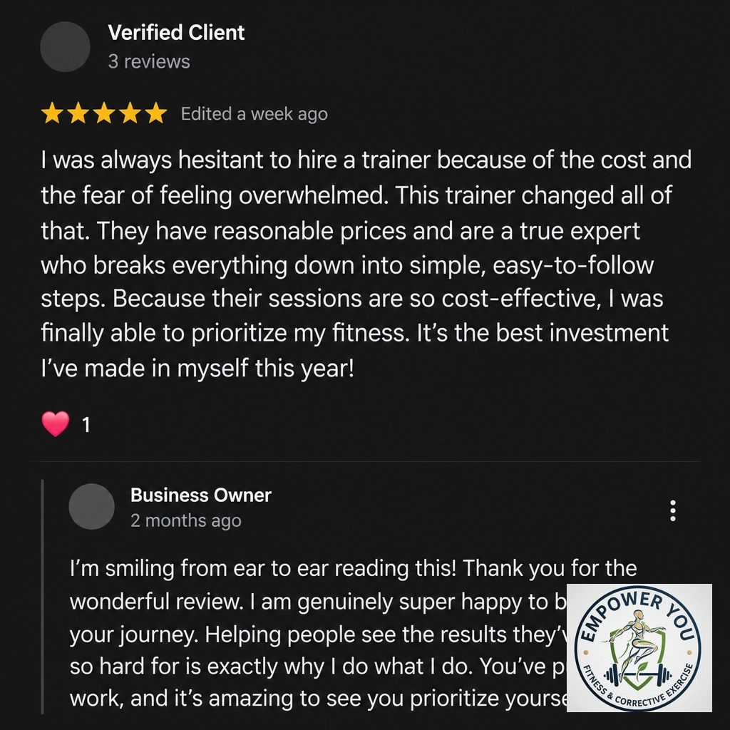 Empoweryoufit's tweet image. Expert coaching shouldn't be a luxury. We make science-based results affordable and accessible for everyone, with seamless support delivered straight to you. Taking care of yourself is the best investment you'll ever make! #SelfCare #FitnessGoals #Wellness #EmpowerYou