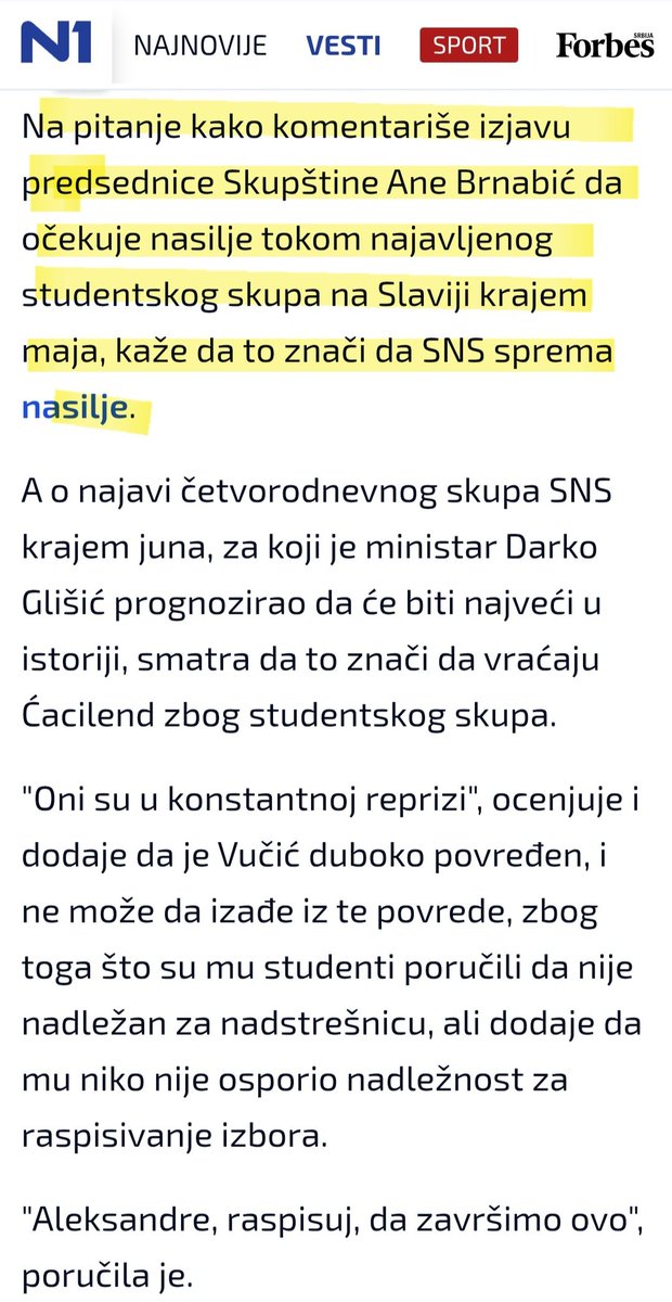 Ana Brnabic tweet media