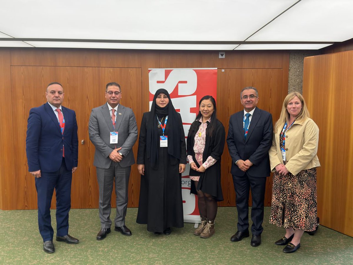 UNMAS's tweet photo. Productive session at #NDMUN29 in Geneva!
UNMAS Director met with the Iraqi DMA to align on strategic goals for mine action in Iraq. Stronger partnerships lead to safer communities. https://t.co/aZZkJFo56C
