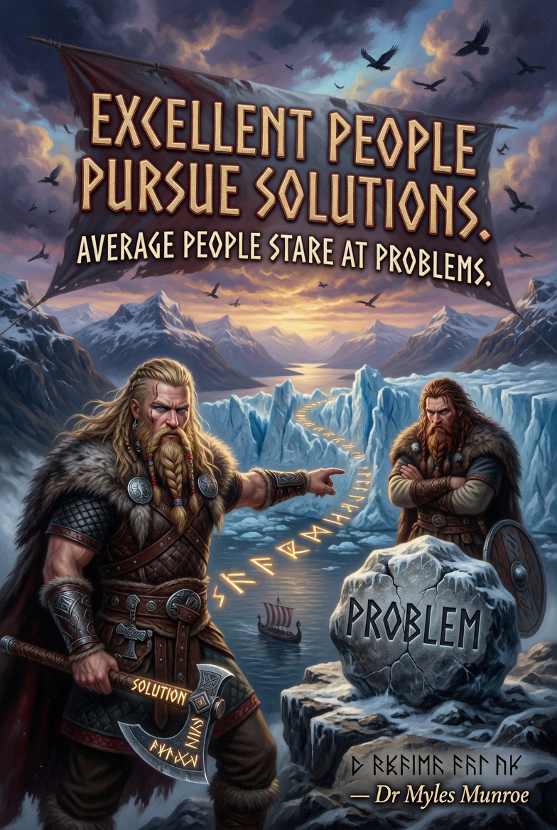 OzzyAlejo's tweet image. “Excellent people pursue solutions. Average people stare at problems.”
  
-Dr Myles Munroe
#vision #leadership #excellence #commitment #purpose