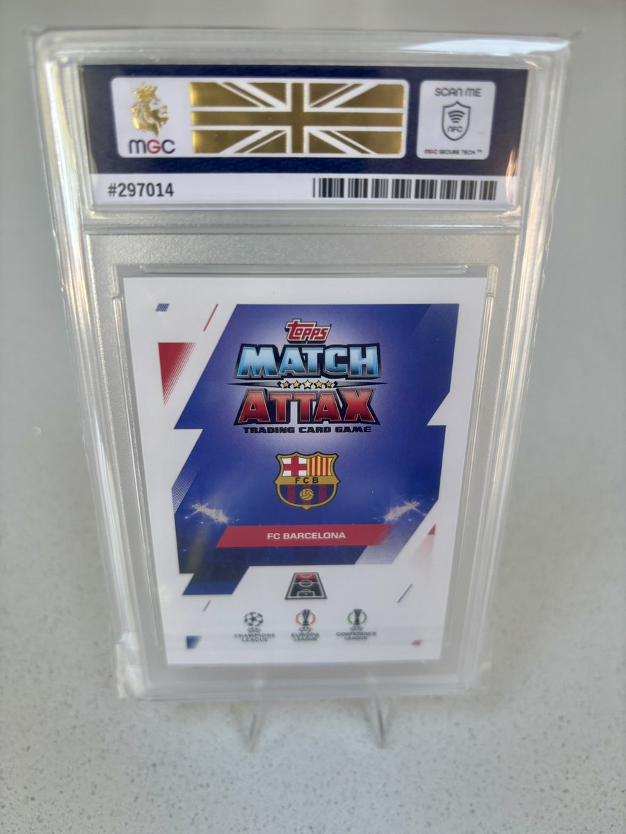 dsfootballcards's tweet photo. TOPPS MATCH ATTAX MAGIC MEMORIES 2025 - LIONEL MESSI FC BARCELONA - MGC GRADED 10 #topps #matchattax #lionelmessi #fcbarcelona #mgc https://t.co/cwIyOOEAJm