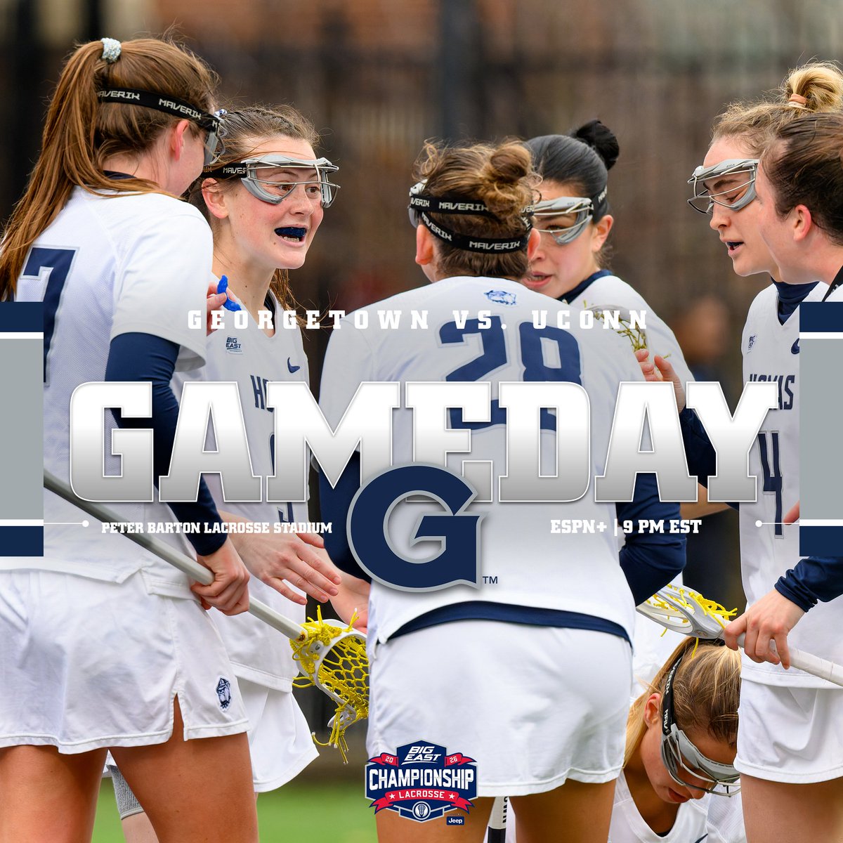 HoyasWLax's tweet photo. 🥍 GAMEDAY
🆚 UConn
⏰ 9 PM EST
🏟️ Peter Barton Lacrosse Stadium
📍 Denver, CO
📺 ESPN+
📈 https://t.co/MMndTst963

#HoyaSaxa #HoyaBold https://t.co/2vsaMEBjqg