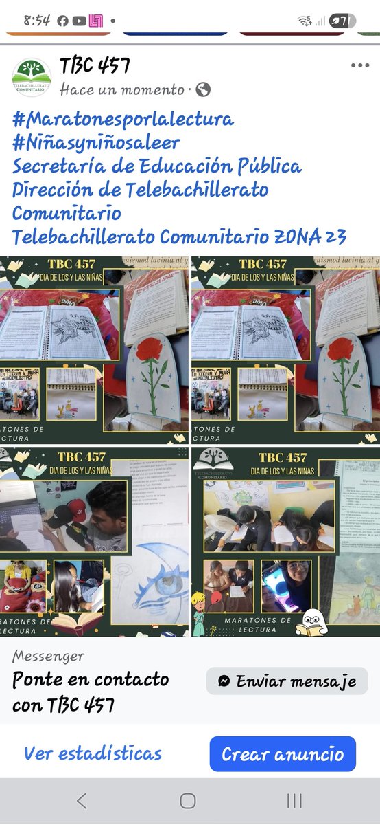 tbc457's tweet photo. @tbc457 
@SEP_mx @Edomex_TBC @Zona23T 
#Maratonesporlalectura
#Niñosyñinasaleer https://t.co/7AhOskRHcf
