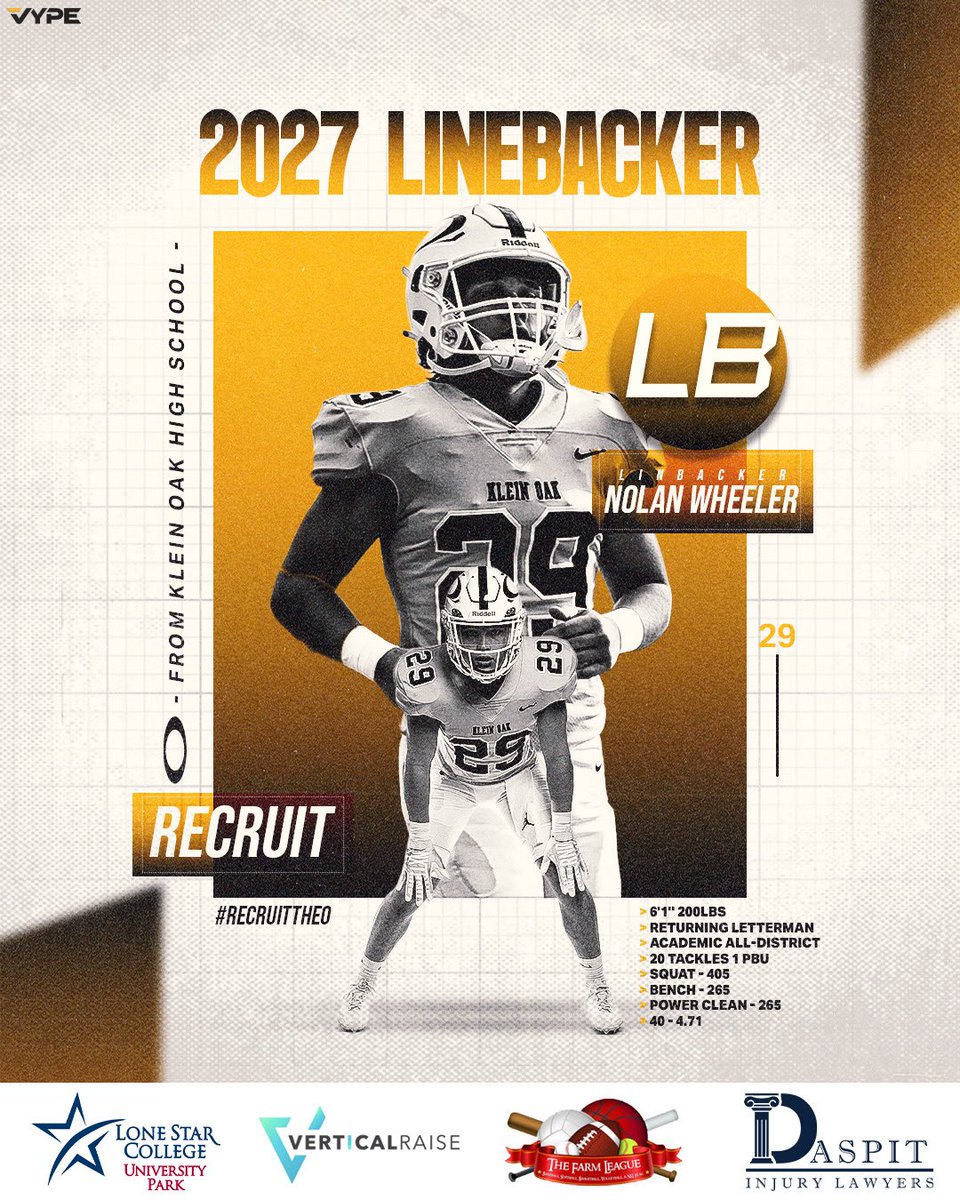 RecruitingTheO's tweet image. 🚨Underclassman Spotlight🚨

2027 LB @Nolan_Wheels09 

• 2 Year Letterman 
• Great Sideline to Sideline Speed 
• Explosive Pass Rusher 
• Versatile Athlete 
• High IQ 

Come get a player that will make an impact in your program!

hudl.com/video/3/199038…

#RecruitTheO