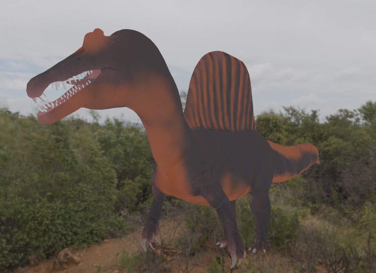 rolandblaster64's tweet image. Le mejore el bakeo por que fallo ¿Os gusta como ha quedado? :&amp;gt;

#blender #wipart #spinosaurus