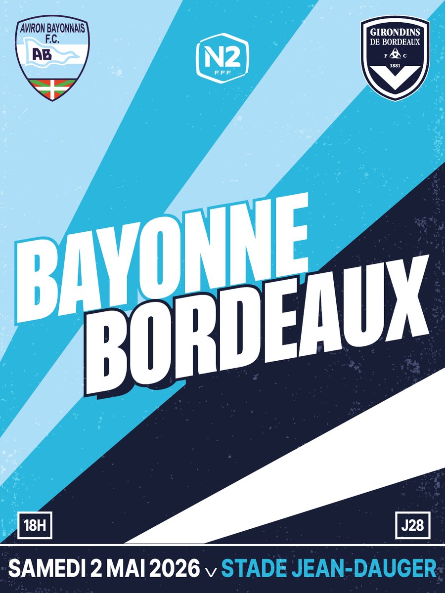 girondins's tweet image. 𝐽𝑜𝑢𝑟 𝑑𝑒 𝑚𝑎𝑡𝑐ℎ ⚔️

🆚 @abfc_officiel 
🏟️ Stade Jean-Dauger
⏰ 18h
📺 @tv7_sudouest 
📻 @foreverlaradio 

#ABFCFCGB #AllezBordeaux