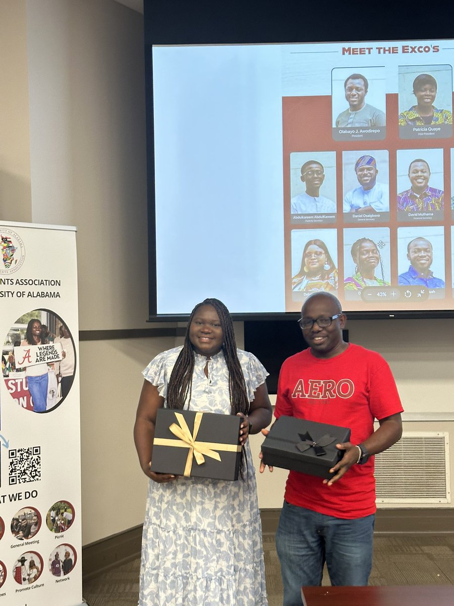 Alabama_ASA's tweet image. A huge thank you to our reliable advisors, Dr. George Mugoya and Dr. Mercy Mumba, for their unwavering support to the ASA family. 

We truly value their guidance and encouragement, and we are grateful for their endless commitment. 

#africanstudents #internationalstudents #asaua