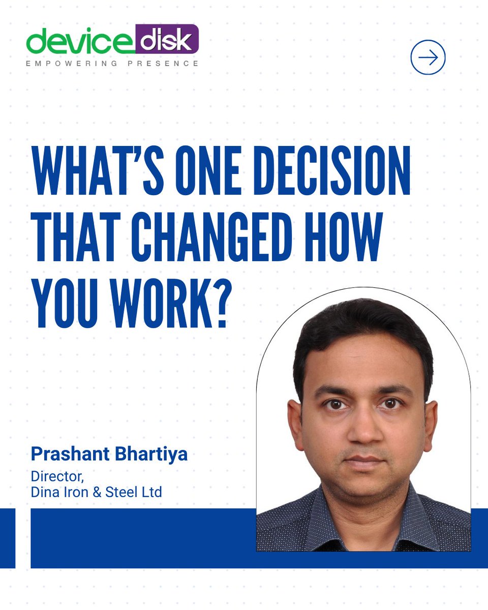 DeviceDisk's tweet photo. Still waiting for the “perfect” decision?

Sometimes, speed makes the difference.

We asked leaders what changed the way they work.

Full insight in the carousel.
👉 Subscribe to get these first
...
#DecisionMaking #LeadershipInsights #StartupIndia #Founders #CXO #DeviceDisk https://t.co/Cxv2yWp3jE
