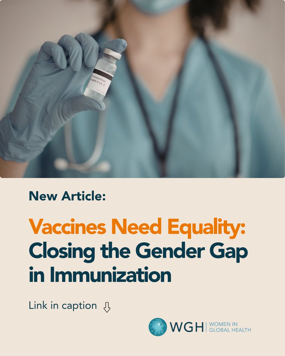 womeninGH's tweet photo. Vaccines do not fail because science has failed. They fail when systems cannot reach people fairly. 

As #WorldImmunizationWeek closes, @WomeninGH has published a new article on closing the gender gap in immunization.

Read it here 👇
https://t.co/mAE4HjCXa3 https://t.co/Drb1eiKovm