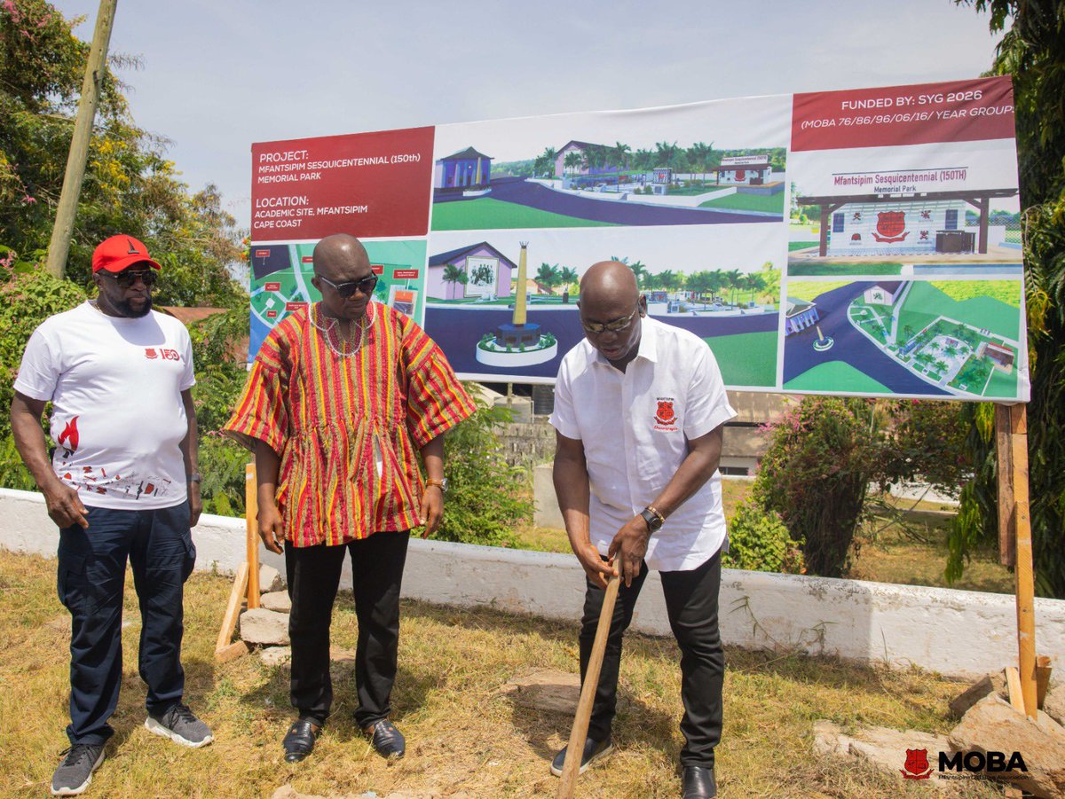 mobafraternity's tweet photo. MFD - SYG 2026 SOD CUTTING ๐ดโซ๏ธ
Breaking Ground for Future Legacies
History was made at the Academic Site as the K.B Coleman led the official sod-cutting ceremony for the Mfantsipim Sesquicentennial Memorial Park.
#MOBA #TheLegacyProject #Mfantsipim #DwenHweKan https://t.co/VvQs9H8vgz